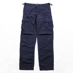 Carhartt WIP Aviation Pant Dark Navy Ripstop Cargo Pants Adjustable Waist 33x32