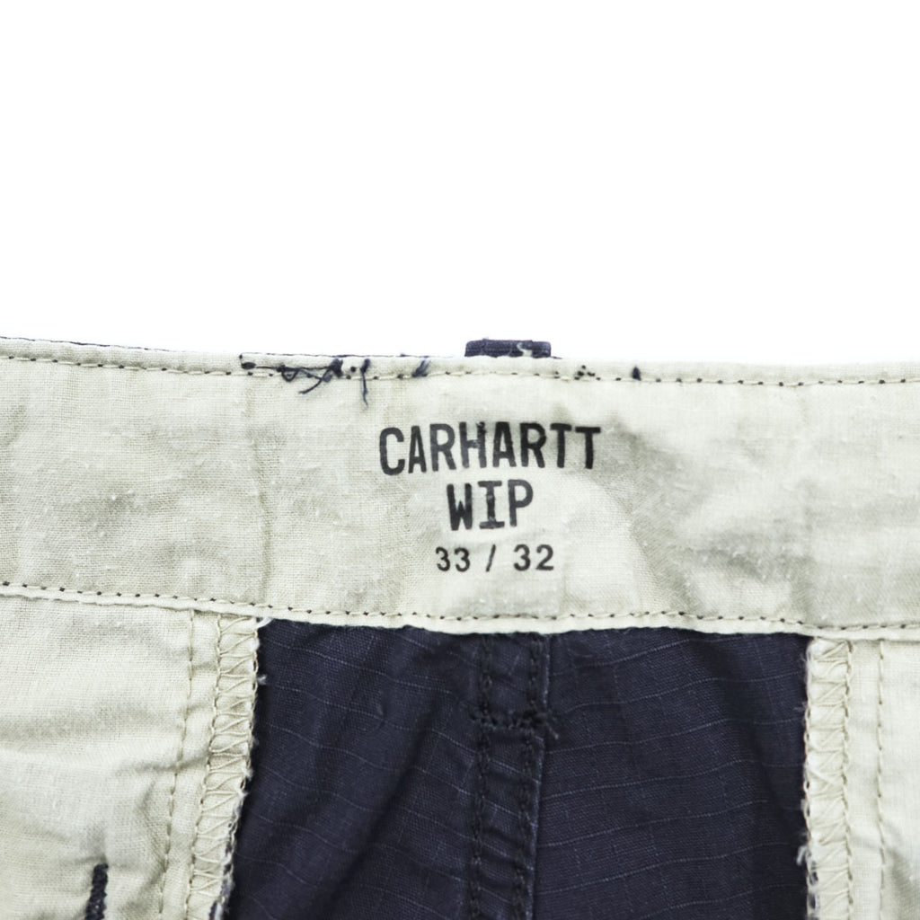 Carhartt WIP Aviation Pant Dark Navy Ripstop Cargo Pants Adjustable Waist 33x32