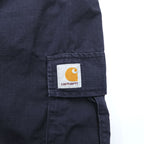 Carhartt WIP Aviation Pant Dark Navy Ripstop Cargo Pants Adjustable Waist 33x32