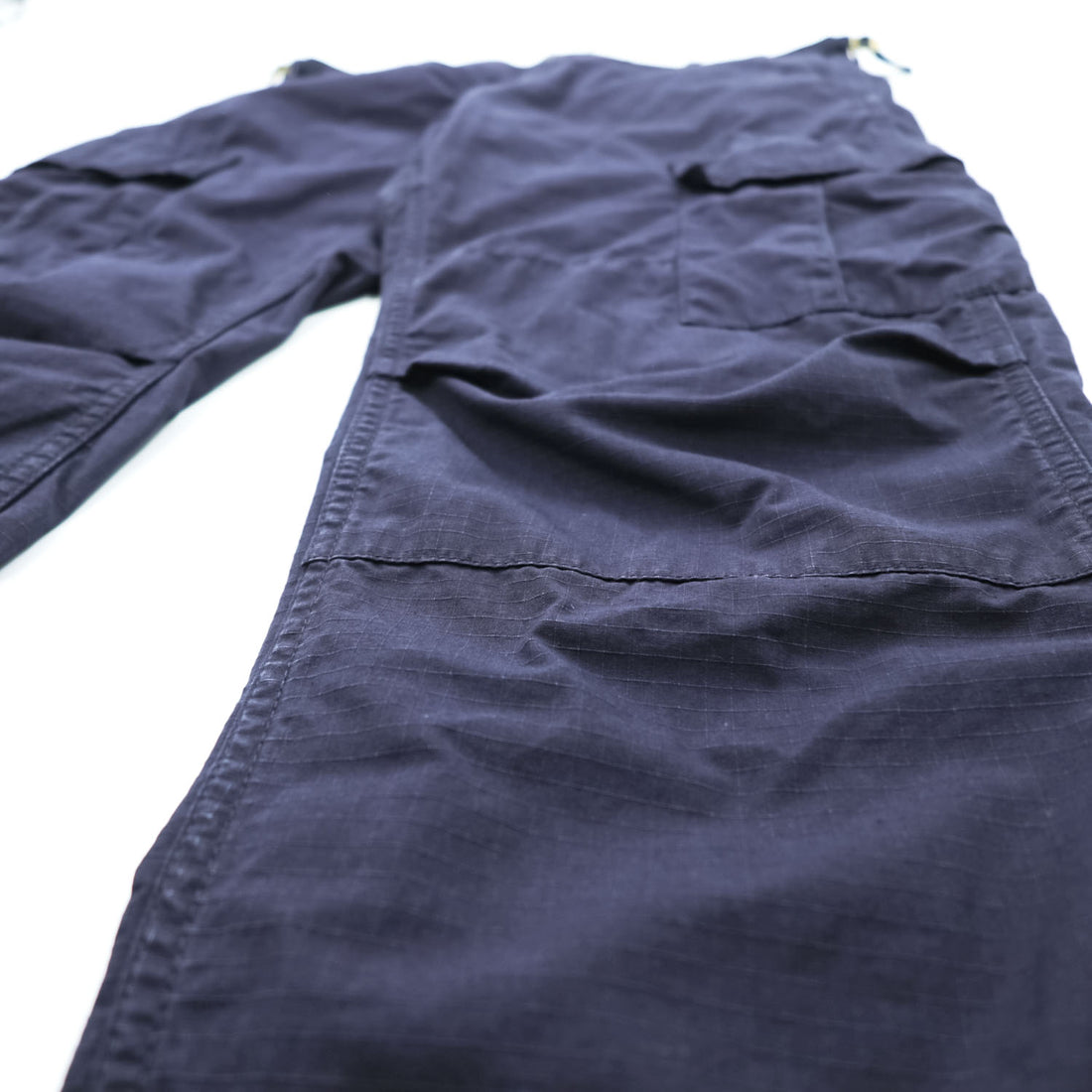 Carhartt WIP Aviation Pant Dark Navy Ripstop Cargo Pants Adjustable Waist 33x32