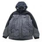 The North Face HyVent 3-in-1 Jacket Gray Black Removable Fleece Liner Hooded Men’s M