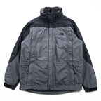 The North Face HyVent 3-in-1 Jacket Gray Black Removable Fleece Liner Hooded Men’s M