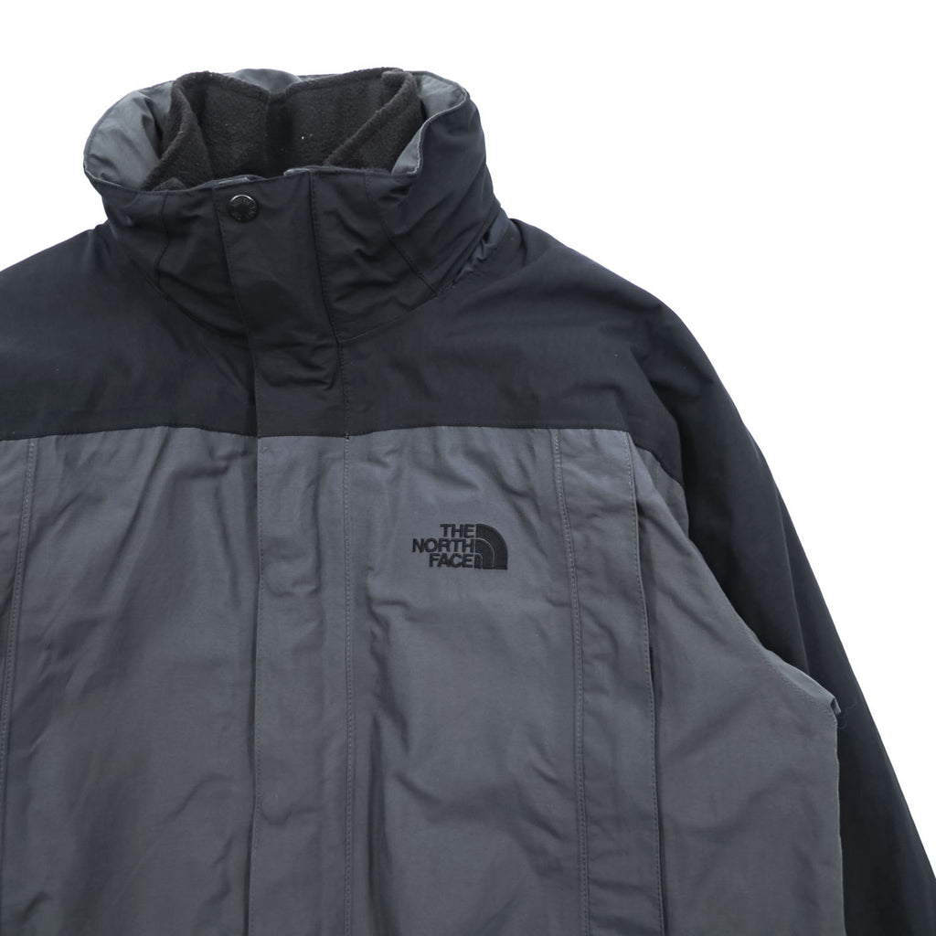The North Face HyVent 3-in-1 Jacket Gray Black Removable Fleece Liner Hooded Men’s M
