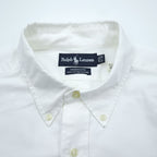 Ralph Lauren 90年代 YARMOUTH ヴィンテージ 長袖 ボタンダウンシャツ XXL ホワイト オックスフォード スモールポニー ロゴ 刺繍