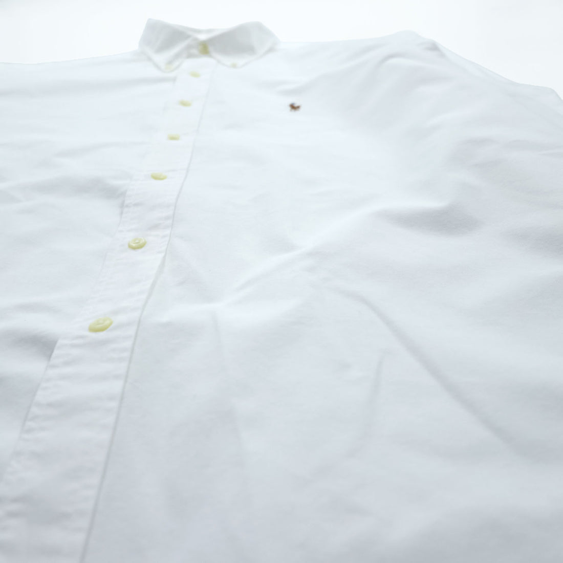 Ralph Lauren 90年代 YARMOUTH ヴィンテージ 長袖 ボタンダウンシャツ XXL ホワイト オックスフォード スモールポニー ロゴ 刺繍