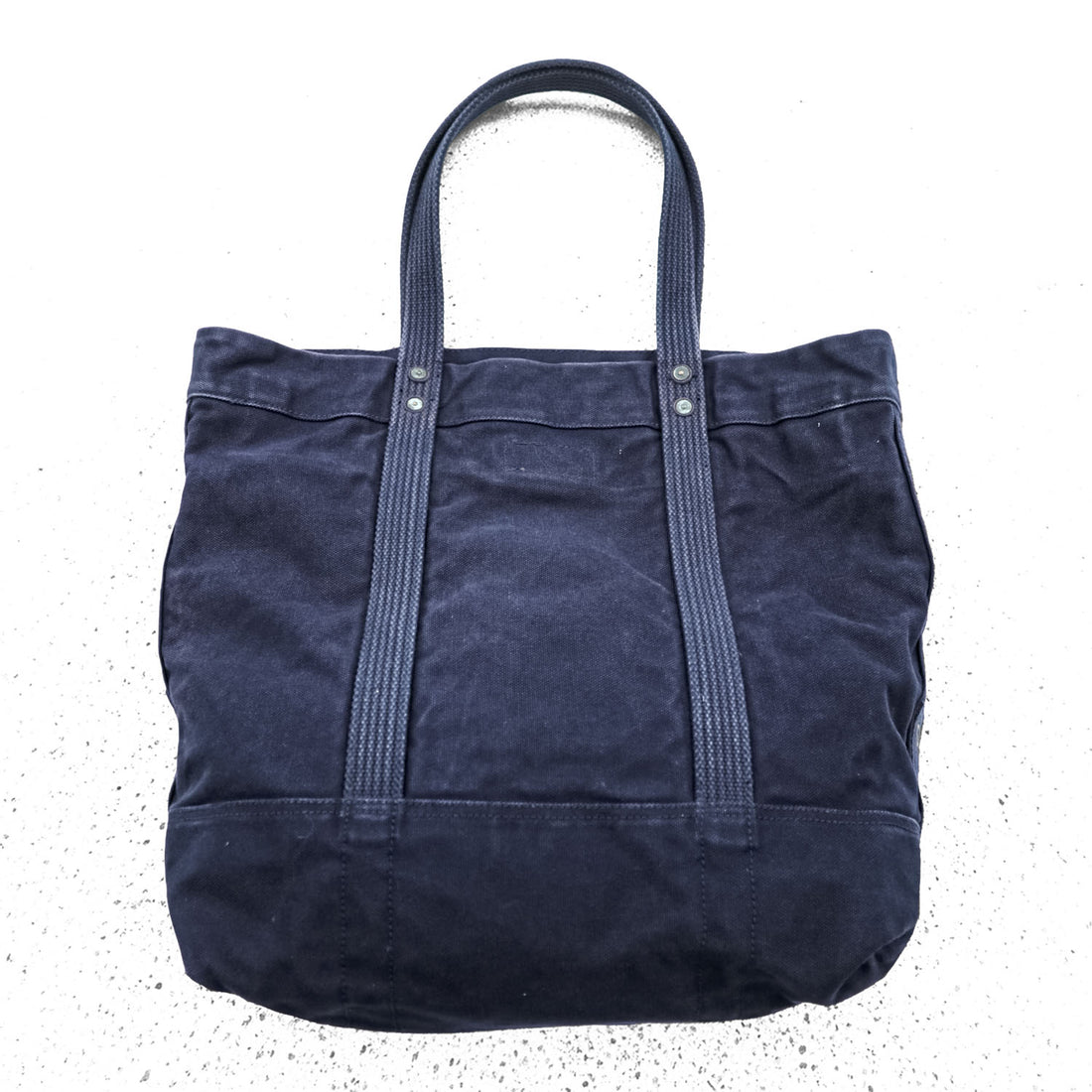 Polo Ralph Lauren ヴィンテージ加工 ビッグポニー 刺繍 キャンバス トートバッグ ネイビー ジップトップ開閉