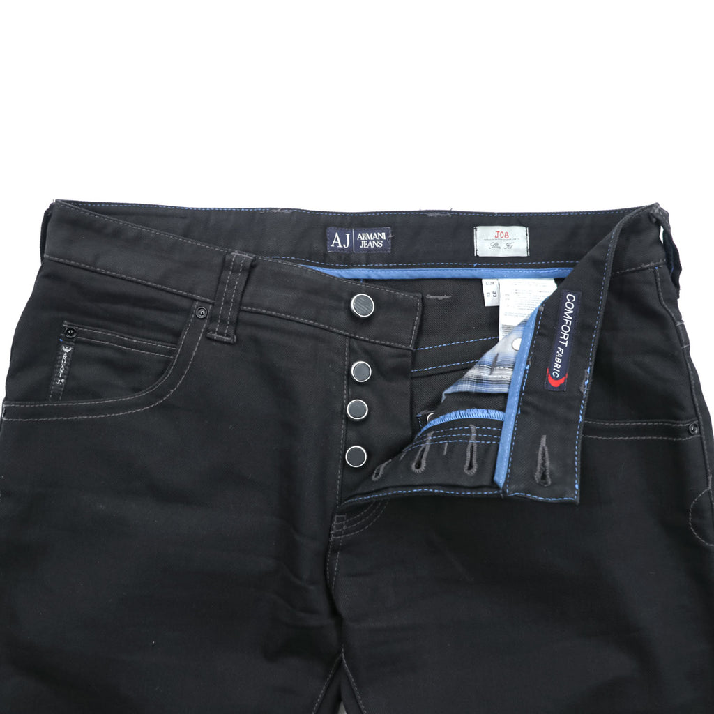 ARMANI JEANS Slim Fit Denim Pants, Size L, Black, Stretch, J081M