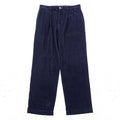 TOMMY HILFIGER 2タック ワイド チノパンツ コーデュロイ スラックス L ネイビー コットン プリーツ