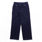 TOMMY HILFIGER 2タック ワイド チノパンツ コーデュロイ スラックス L ネイビー コットン プリーツ