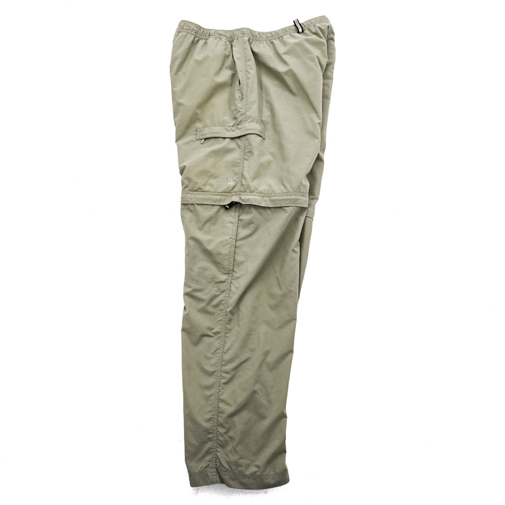 THE NORTH FACE アウトドア 2WAY コンバーチブル シェル パンツ ショートパンツ L ベージュ 防水 US規格