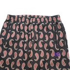 Needles ペイズリー柄 トラックパンツ ジャージ L ブラック ジャカード 総柄 POLY-JACQUARD QV316 日本製