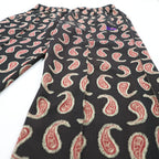Needles ペイズリー柄 トラックパンツ ジャージ L ブラック ジャカード 総柄 POLY-JACQUARD QV316 日本製