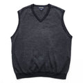 Brooks Brothers エクストラファイン メリノウール Vネック ニットベスト L グレー EXTRA FINE ITALIAN MERINO