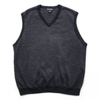 Brooks Brothers エクストラファイン メリノウール Vネック ニットベスト L グレー EXTRA FINE ITALIAN MERINO