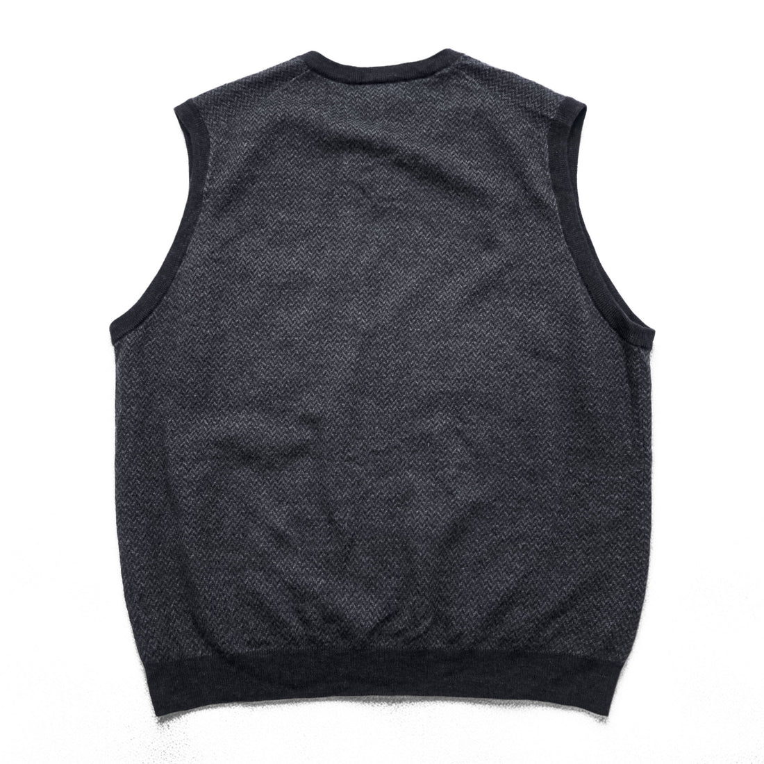 Brooks Brothers エクストラファイン メリノウール Vネック ニットベスト L グレー EXTRA FINE ITALIAN MERINO
