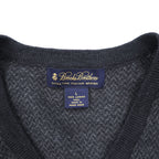 Brooks Brothers エクストラファイン メリノウール Vネック ニットベスト L グレー EXTRA FINE ITALIAN MERINO