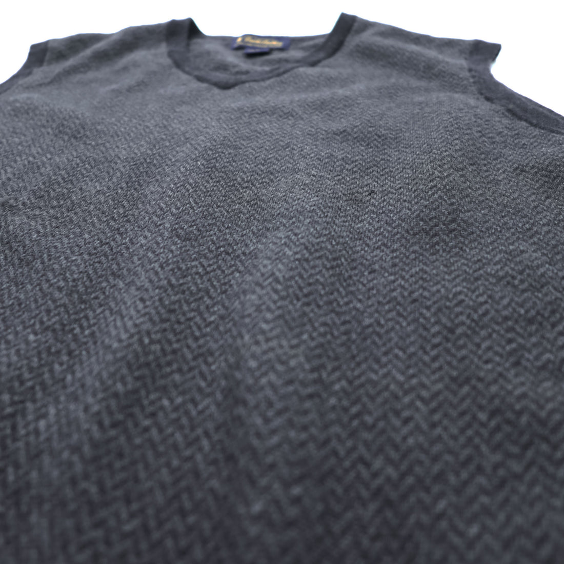 Brooks Brothers エクストラファイン メリノウール Vネック ニットベスト L グレー EXTRA FINE ITALIAN MERINO