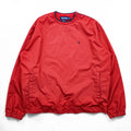 POLO GOLF Ralph Lauren 90年代 ヴィンテージ ピステ プルオーバー ジャージ L レッド 防水 メッシュライナー サイドジップ スリット