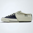 Maison MIHARA YASUHIRO x Nigel Cabourn Split Sneaker Low Top Navy Ivory Canvas Leather C08FW702 EU42