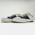 Maison MIHARA YASUHIRO x Nigel Cabourn Split Sneaker Low Top Navy Ivory Canvas Leather C08FW702 EU42