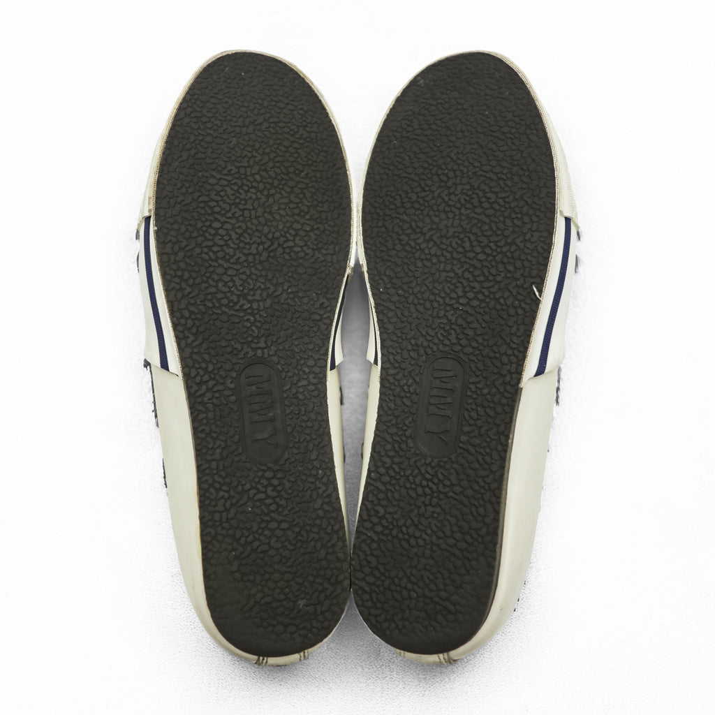 Maison MIHARA YASUHIRO x Nigel Cabourn Split Sneaker Low Top Navy Ivory Canvas Leather C08FW702 EU42