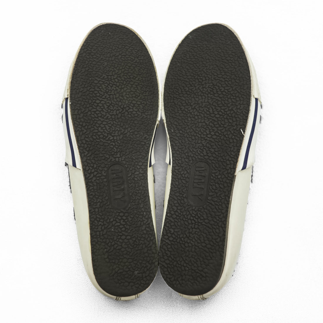 Maison MIHARA YASUHIRO x Nigel Cabourn Split Sneaker Low Top Navy Ivory Canvas Leather C08FW702 EU42