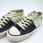 Maison MIHARA YASUHIRO x Nigel Cabourn Split Sneaker Low Top Navy Ivory Canvas Leather C08FW702 EU42