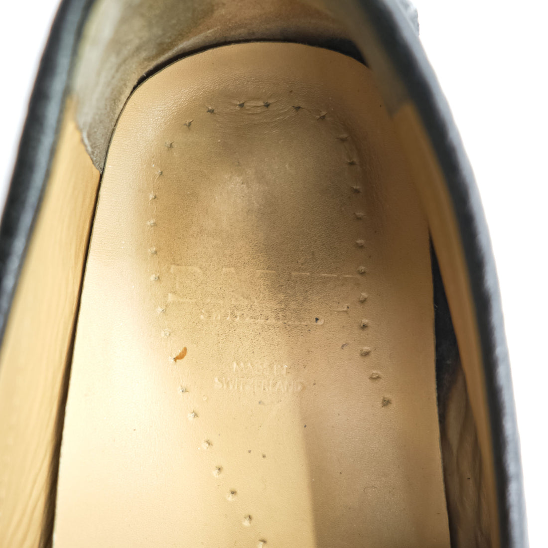 BALLY Driving Shoes Leather Loafers US7 Black WALTEC Swiss Made SVKF