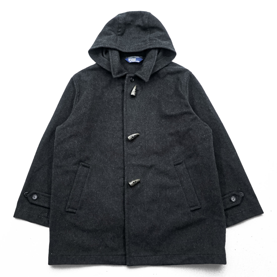 Polo Ralph Lauren 90年代 ヴィンテージ 三角タグ ダッフルコート XL グレー メルトンウール フード着脱