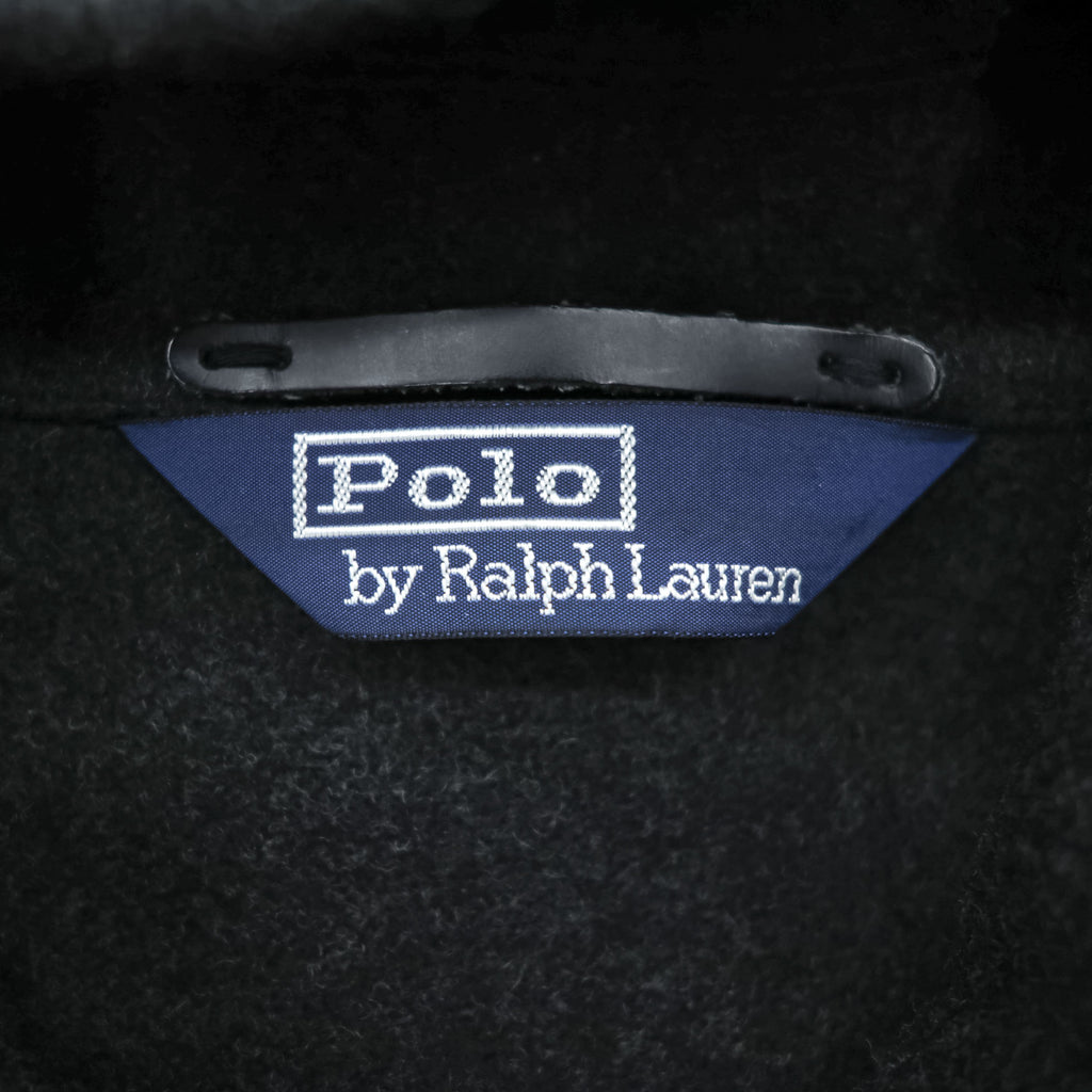 Polo Ralph Lauren 90s Vintage Duffle Coat XL Gray Melton Wool Triangle Tag
