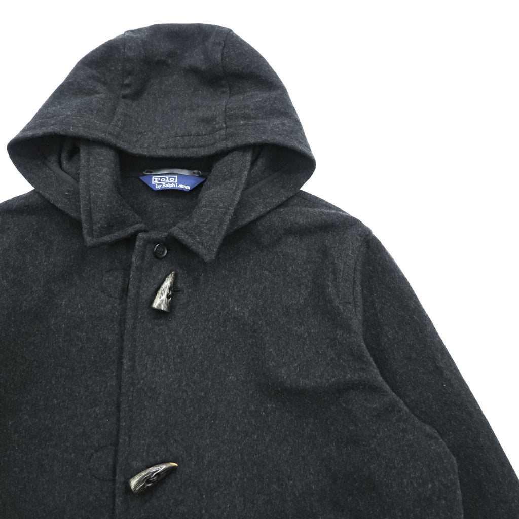 Polo Ralph Lauren 90s Vintage Duffle Coat XL Gray Melton Wool Triangle Tag
