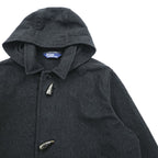 Polo Ralph Lauren 90s Vintage Duffle Coat XL Gray Melton Wool Triangle Tag