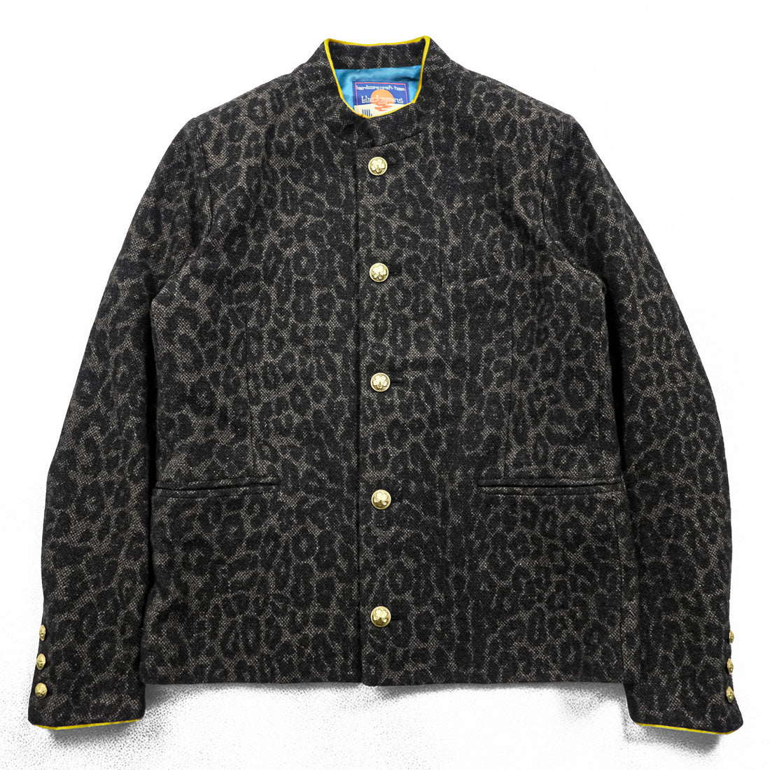blackmeans レオパードスクールジャケット LEOPARD SCHOOL JACKET ブルゾン M ブラウン 総柄 945-69TJ154-1 日本製