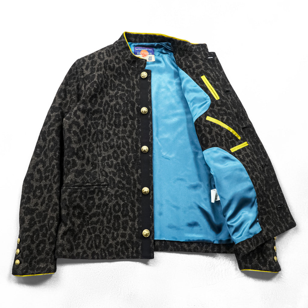 blackmeans レオパードスクールジャケット LEOPARD SCHOOL JACKET ブルゾン M ブラウン 総柄 945-69TJ154-1 日本製