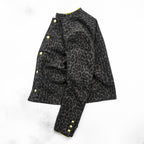 blackmeans レオパードスクールジャケット LEOPARD SCHOOL JACKET ブルゾン M ブラウン 総柄 945-69TJ154-1 日本製
