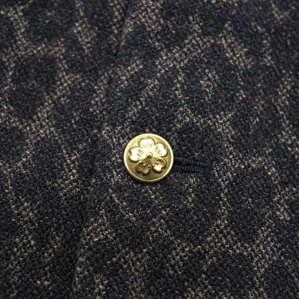 blackmeans レオパードスクールジャケット LEOPARD SCHOOL JACKET ブルゾン M ブラウン 総柄 945-69TJ154-1 日本製