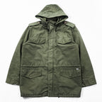 Carhartt Hickman Coat Mod Parka Field Jacket, Size XL, Khaki, Padded, Detachable Hoodie, Epaulets, Drawcord