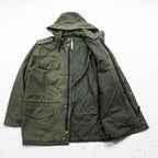 Carhartt Hickman Coat Mod Parka Field Jacket, Size XL, Khaki, Padded, Detachable Hoodie, Epaulets, Drawcord