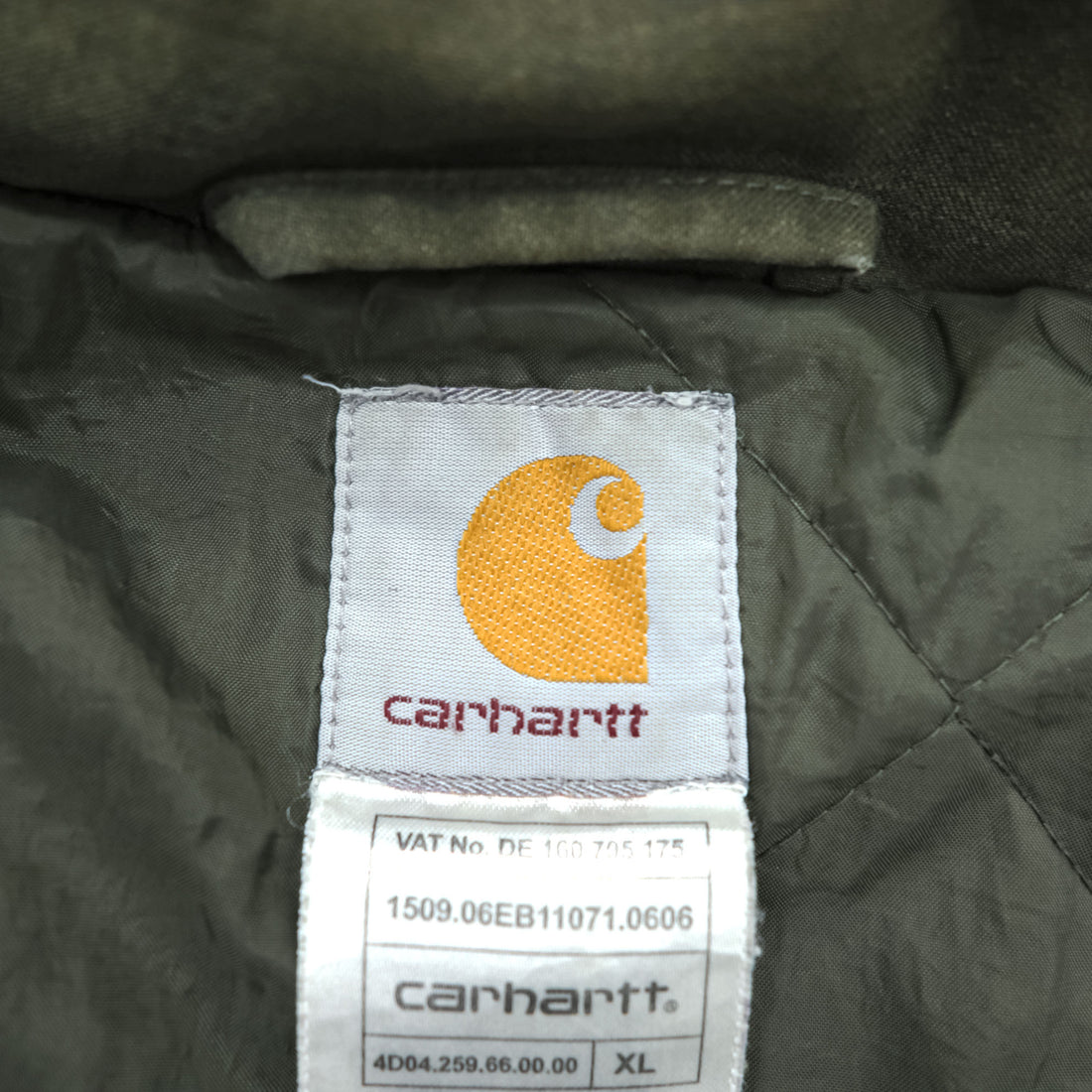 Carhartt Hickman Coat Mod Parka Field Jacket, Size XL, Khaki, Padded, Detachable Hoodie, Epaulets, Drawcord