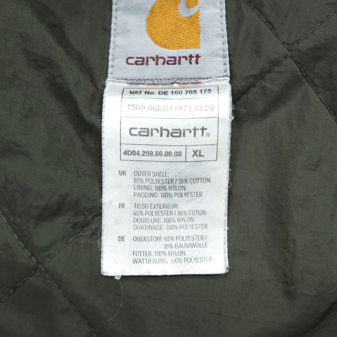 Carhartt Hickman Coat Mod Parka Field Jacket, Size XL, Khaki, Padded, Detachable Hoodie, Epaulets, Drawcord