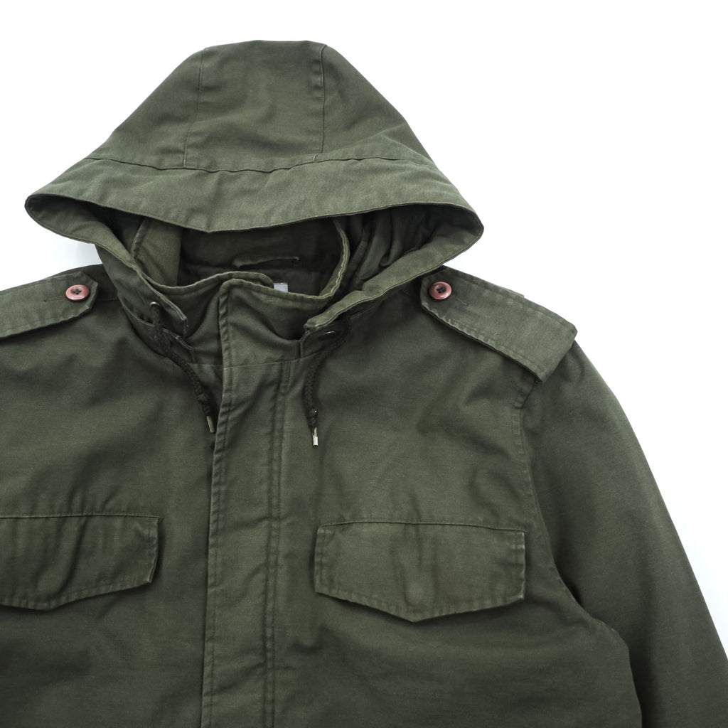Carhartt Hickman Coat Mod Parka Field Jacket, Size XL, Khaki, Padded, Detachable Hoodie, Epaulets, Drawcord