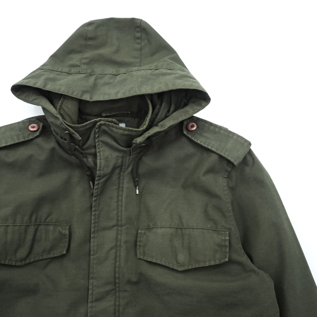Carhartt Hickman Coat Mod Parka Field Jacket, Size XL, Khaki, Padded, Detachable Hoodie, Epaulets, Drawcord