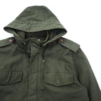 Carhartt Hickman Coat Mod Parka Field Jacket, Size XL, Khaki, Padded, Detachable Hoodie, Epaulets, Drawcord
