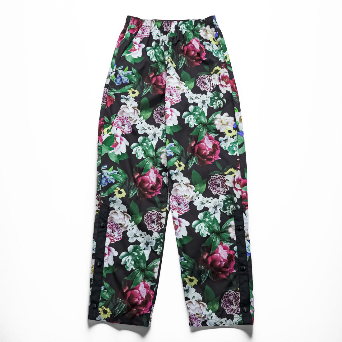 NIKE Track Pants S Black, Green, Pink Patterned Femme Floral Print Pants Floral Pattern Mesh Liner Breathable CU6517-010