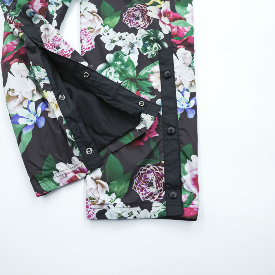 NIKE Track Pants S Black, Green, Pink Patterned Femme Floral Print Pants Floral Pattern Mesh Liner Breathable CU6517-010