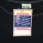 BUZZ RICKSON'S 日本製 サーマル 長袖 ロングスリーブ ワッフル Tシャツ S ブラック ロンT BR63755 未使用品