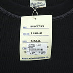 BUZZ RICKSON'S 日本製 サーマル 長袖 ロングスリーブ ワッフル Tシャツ S ブラック ロンT BR63755 未使用品