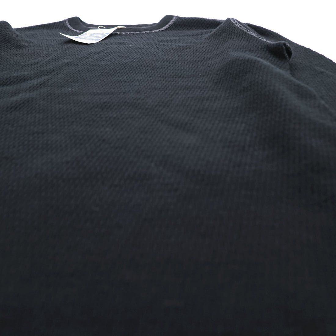 BUZZ RICKSON'S 日本製 サーマル 長袖 ロングスリーブ ワッフル Tシャツ S ブラック ロンT BR63755 未使用品