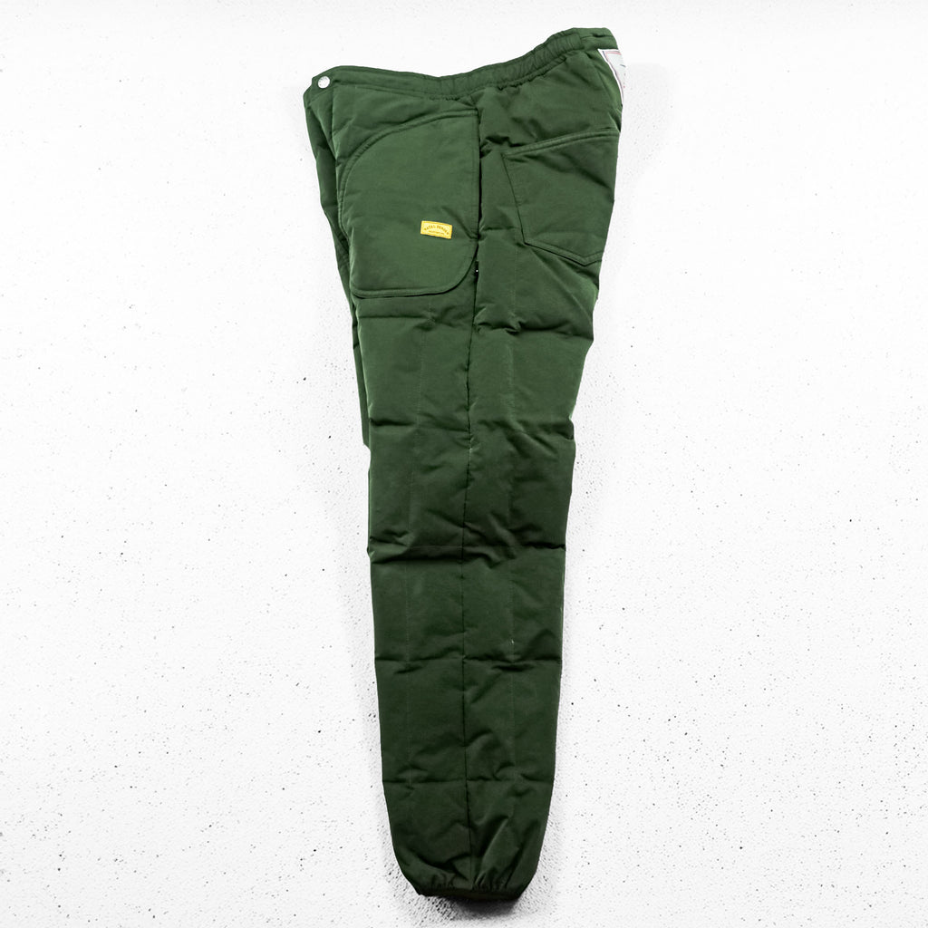 NATAL DESIGN × NANGA Japan Made Shell Outdoor Puffer Pants S Khaki Premium White Duck Down
