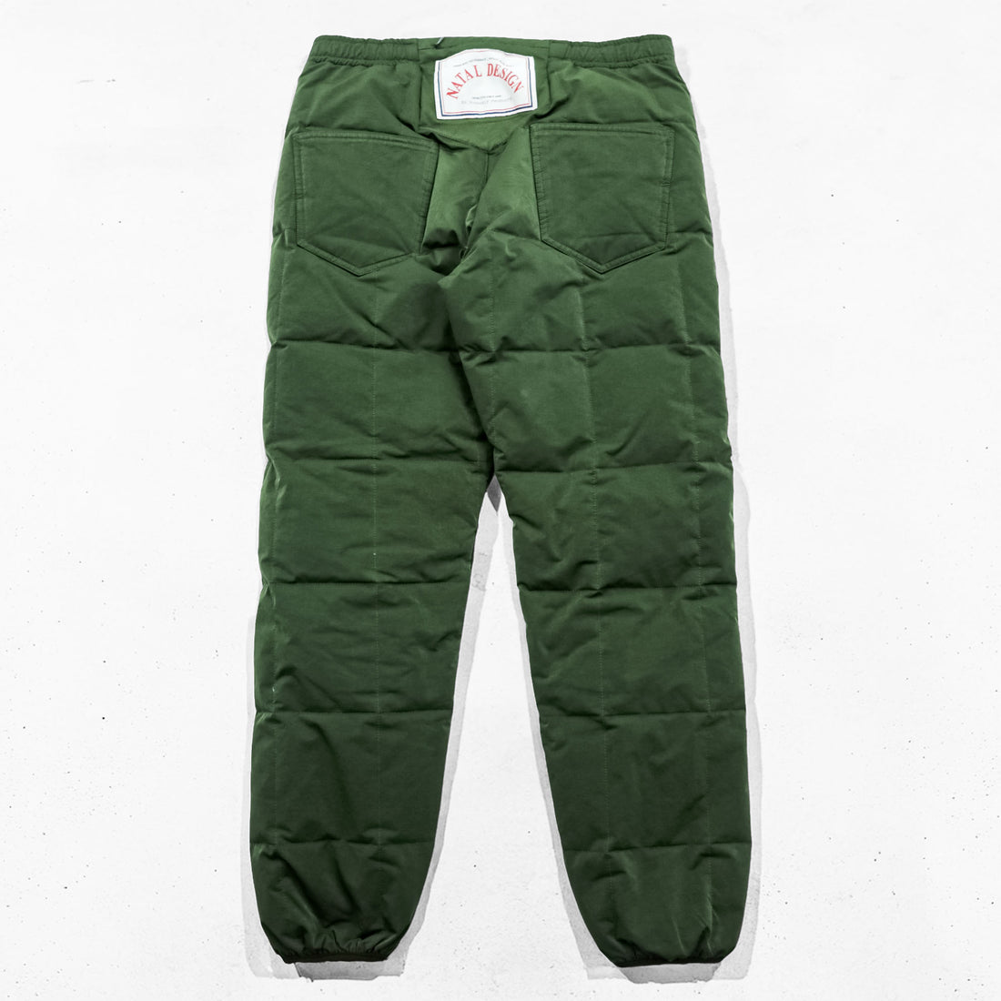 NATAL DESIGN × NANGA Japan Made Shell Outdoor Puffer Pants S Khaki Premium White Duck Down
